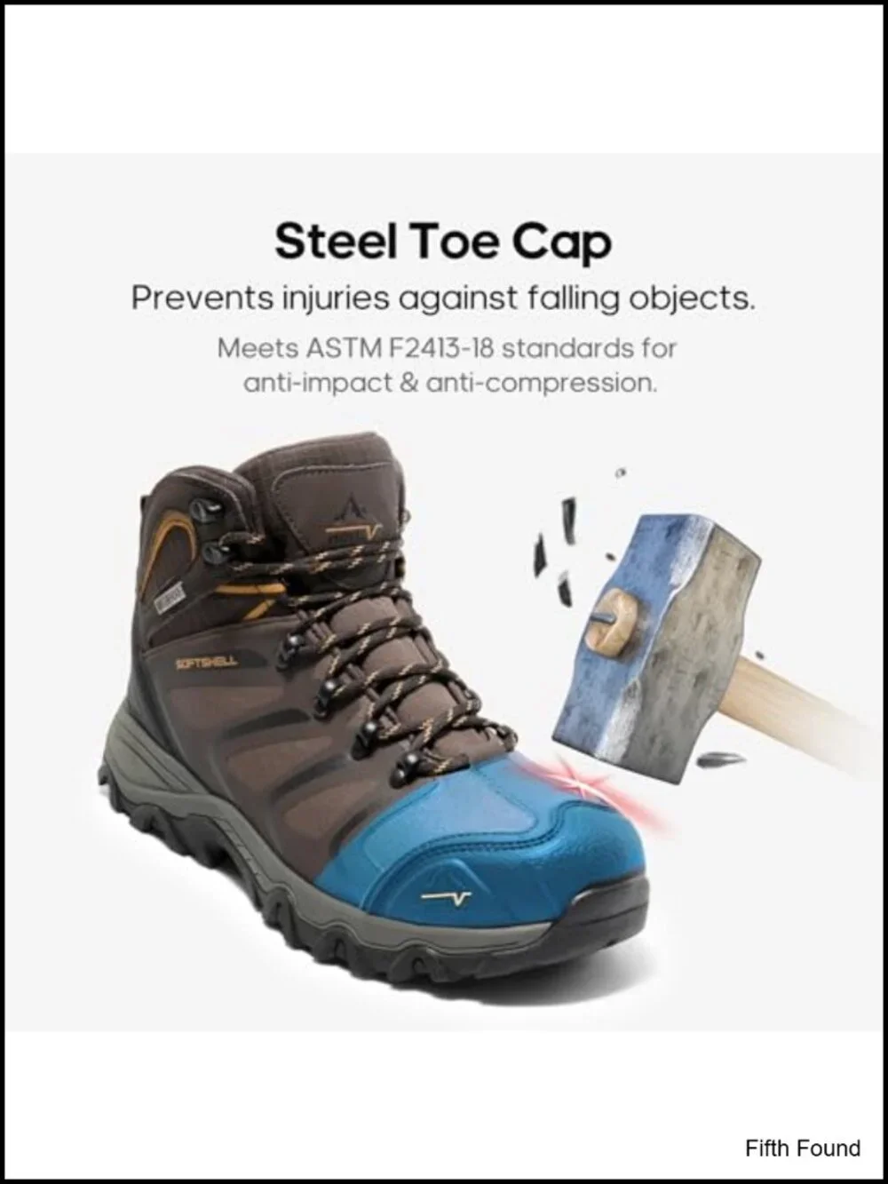 Waterproof Steel Toe Work Boots Construction Safety Lace-Up